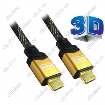 کابل  HDMI  سرپوش طلایی سه بعدی 1.5 متری با گارانتی معتبر فرانت